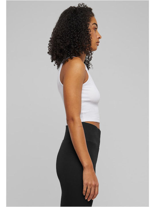 Γυναικείο Αθλητικό Crop Top Αμάνικο White
