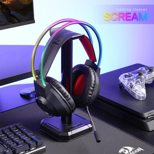 Redragon Scream H231 Надушници Гейминг Слушалки с Връзка 3,5 мм Червени за PS4 / PS5 / XBOX