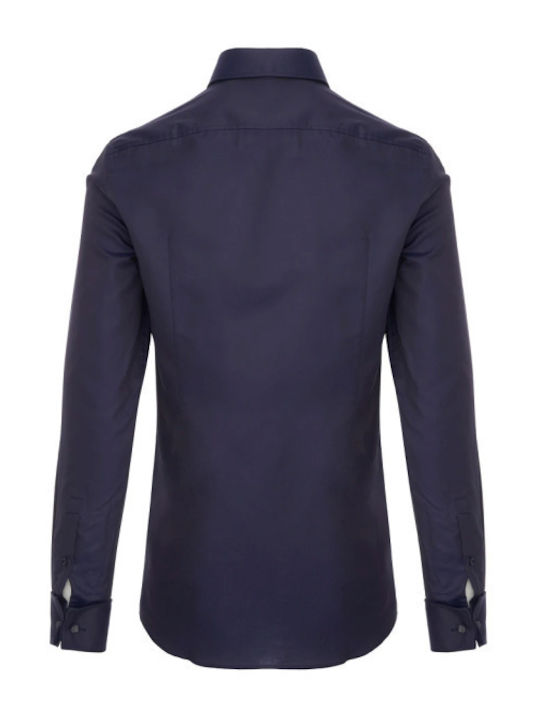 Hugo Boss Men's Shirt Long Sleeve Dark Blue