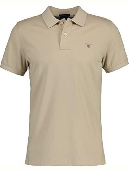 Polo Kurzarmbluse Beige