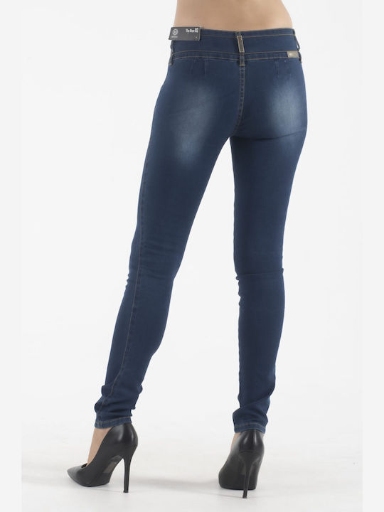 JLo Damen Jeanshose in Slim Fit μπλε