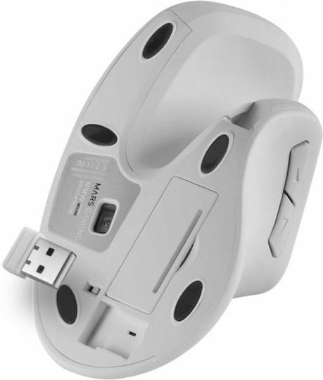 Mars Gaming MMW-ERGOPROW Безжично Геймърско Мишка 3200 DPI Бяла