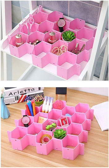Plastic Drawer Divider for Socks / Underwear / Belts / Ties in White Color 36.5x6.5x7cm 1pcs