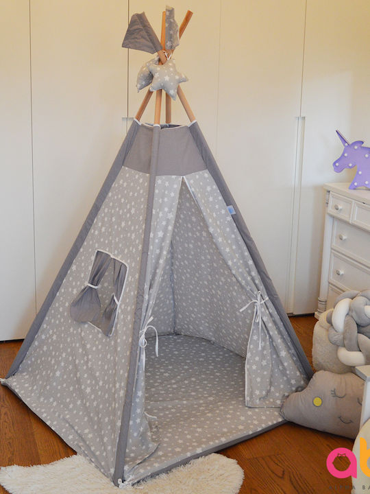 abo Kids Indian Teepee Play Tent Gray