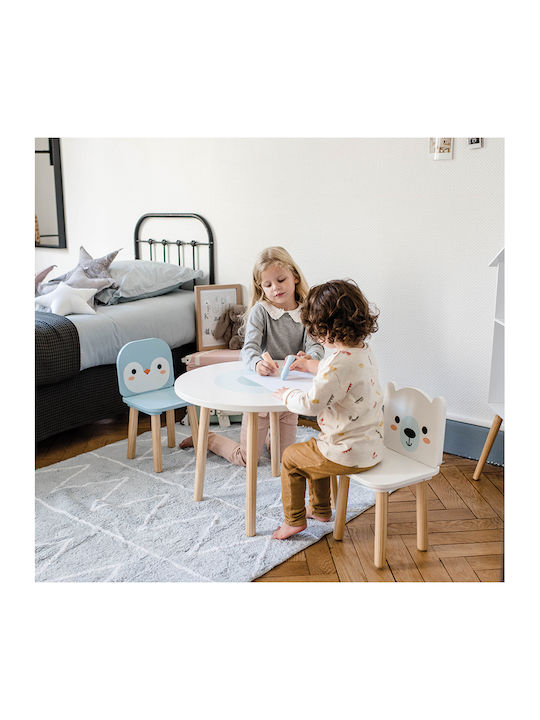 Kids Table and Chairs Set made of Wood Multicolour Janod