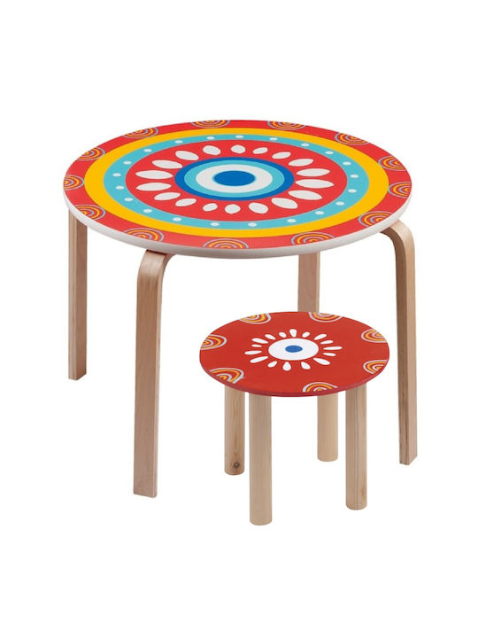 Αλογάκι Kids Table made of Wood Multicolour