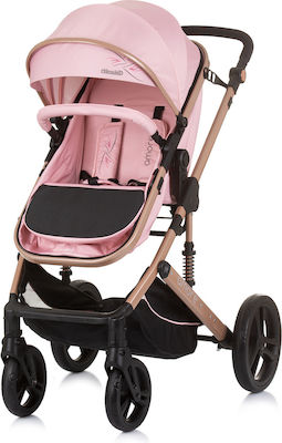 Chipolino Amore Verstellbar 2 in 1 Baby Kinderwagen Geeignet für Neugeborene Flamingo