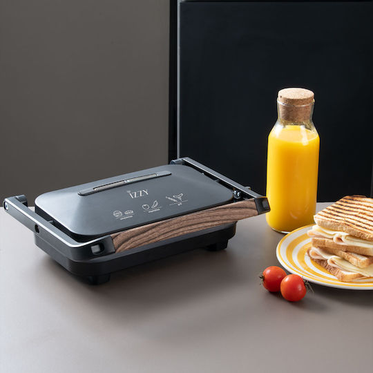 Izzy Panini Сандвич тостер за 2 Сандвичи 1300W Wooden