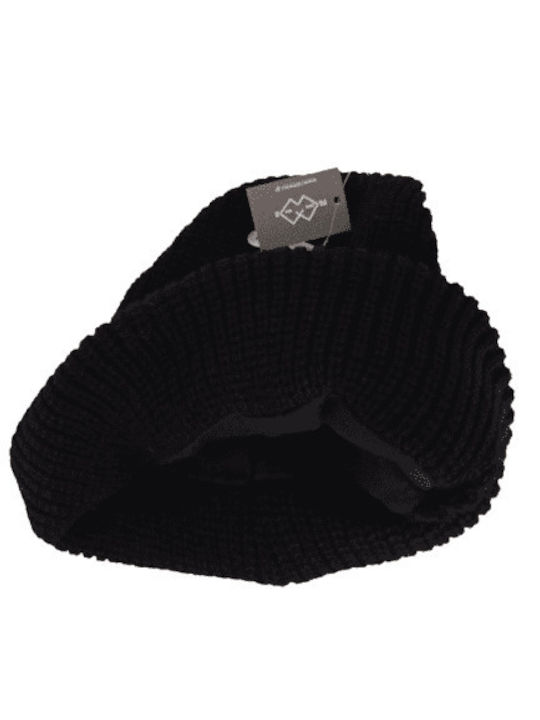 Beanie Fleece Beanie Knitted in Black color