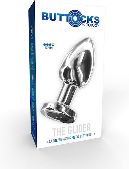 ToyJoy Anal Plug mit Vibration Groß Silber