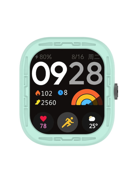 Smart Watch Protective Case Silicone Case in Turquoise color for Redmi Watch 4