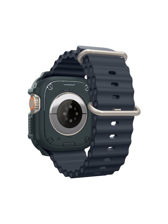 Spigen Rugged Armor Silicone Case in Green color for Apple Watch Ultra 1 / 2