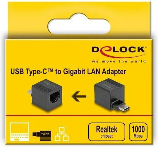 DeLock 66462 Αντάπτορας Δικτύου USB-C με Ενσύρματη Σύνδεση Ethernet