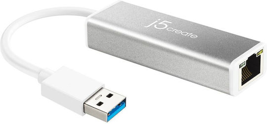 J5create JUE130-N USB Адаптер За Мрежа С Проводниково Свързване Gigabit Ethernet