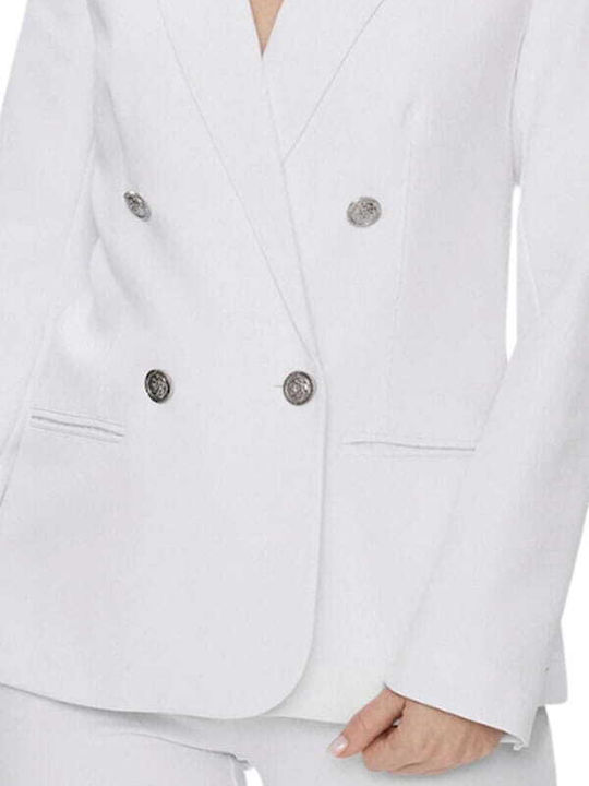 Guess Женски Кръстосано Сако White