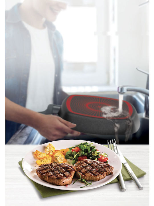 Tefal Simply Clean Γκριλιέρα από Αλουμίνιο με Αντικολλητική Επίστρωση 26cm