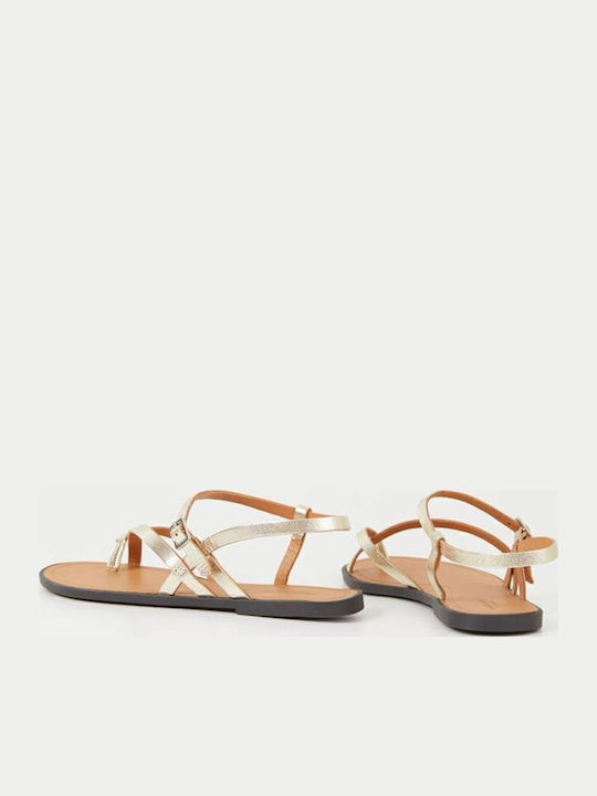 Women's Flat Sandals Gold