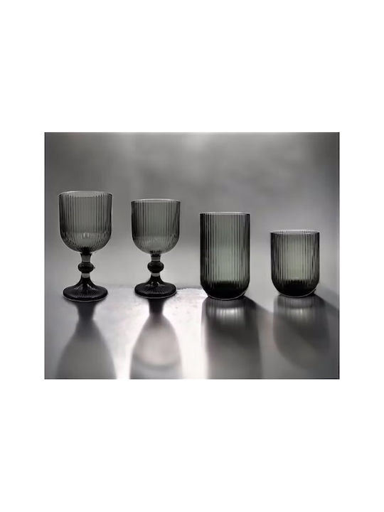 Cryspo Trio Set of Glasses Whiskey made of Glass in Gray Color 260ml 6pcs