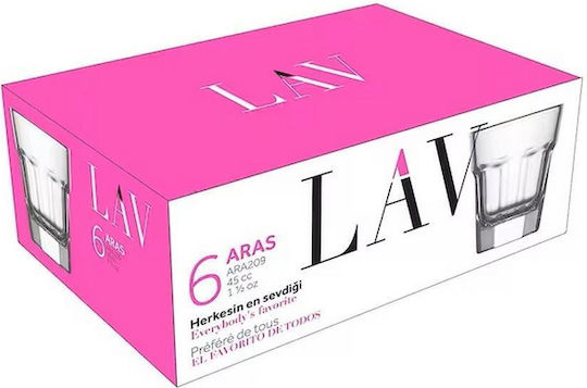 Gurallar Aras Sportschützen Glas 45ml 6 Stück