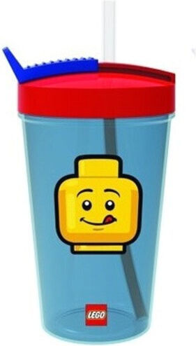LEGO Iconic Classic Παιδικό Παγούρι Θερμός Πλαστικό με Καλαμάκι Διάφανο 500ml