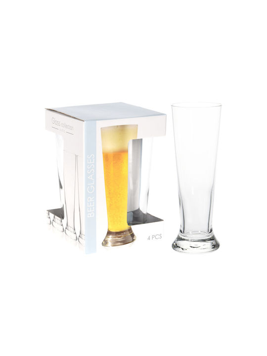 Set Gläser Bier, μπίρας aus Glas 370ml 4Stück