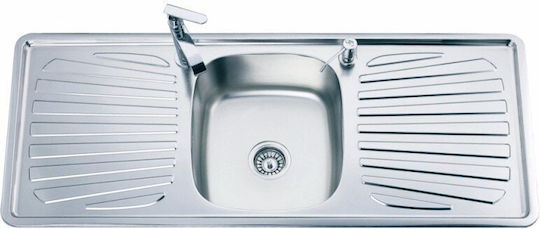 Inter Ceramic Icf Drop-In Inox 120x50см Сребрист