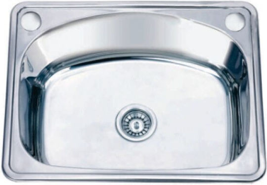 Inter Ceramic Icf Drop-In Кухненски Мивка Inox със Смесител М61.5xШ47.5см Сребрист