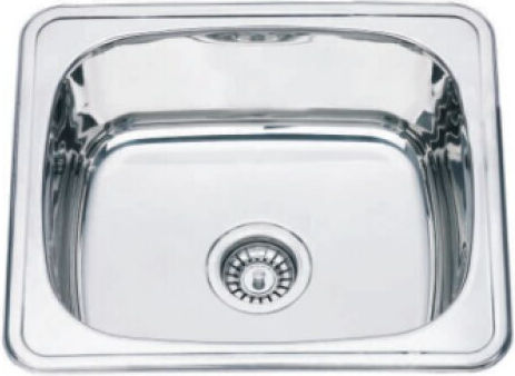 Inter Ceramic Icf Drop-In Кухненски Мивка Inox със Смесител Дължина 48xШирина 42см Сребрист