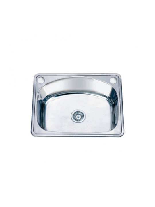 Inter Ceramic Drop-In Мивка Inox Ш62xД48см Черен