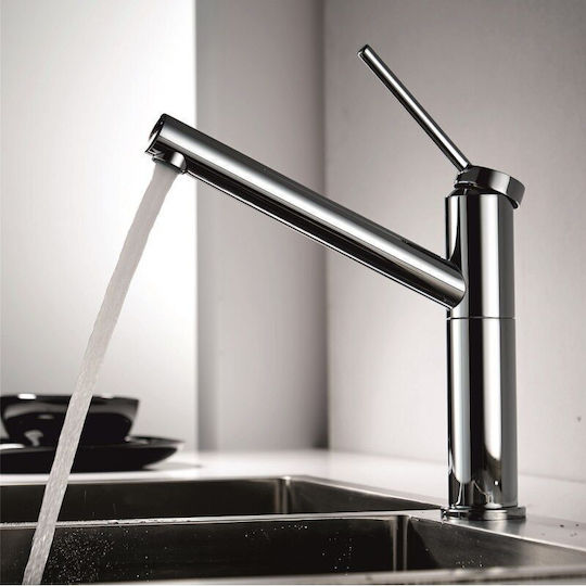 Inter Ceramic Icf Drop-In Кухненски Мивка Inox със Смесител Дължина 48xШирина 42см Сребрист