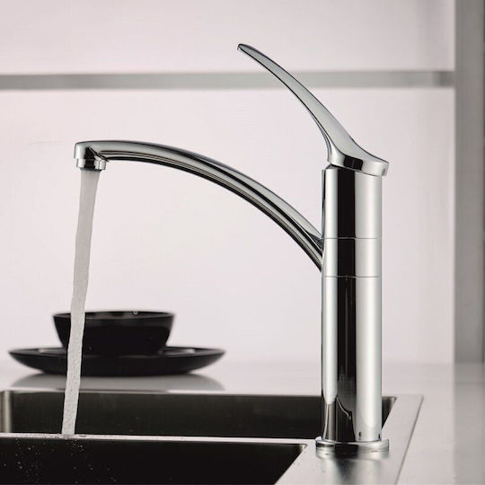 Inter Ceramic Icf Drop-In Кухненски Мивка Inox със Смесител Дължина 79xШирина 44см Сребрист