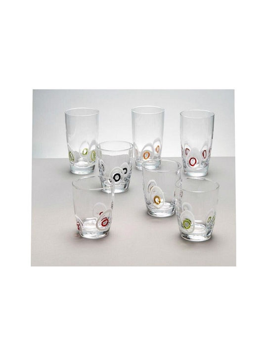 Cryspo Trio Poua Glass Set Whiskey made of Glass Red 6pcs