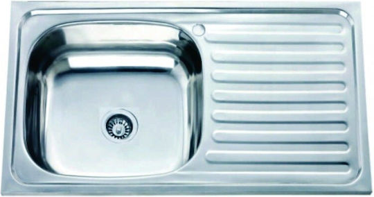 Inter Ceramic ICSET7540RNEO Drop-In Inox със смесител Μ75xΠ40см сребърен
