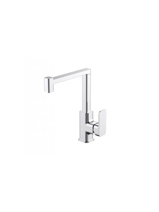 Inter Ceramic Drop-In Мивка Десен Inox със смесител Ш75xД40см Сребрист