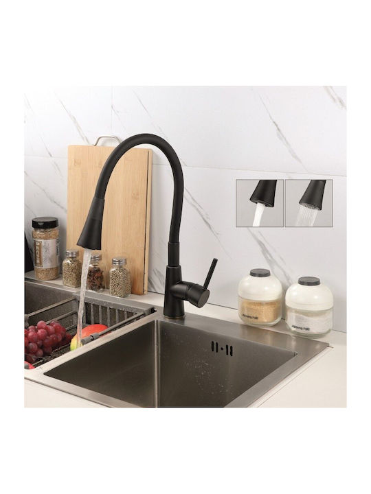 Inter Ceramic Drop-In Мивка Десен Inox Ш75xД40см Черен