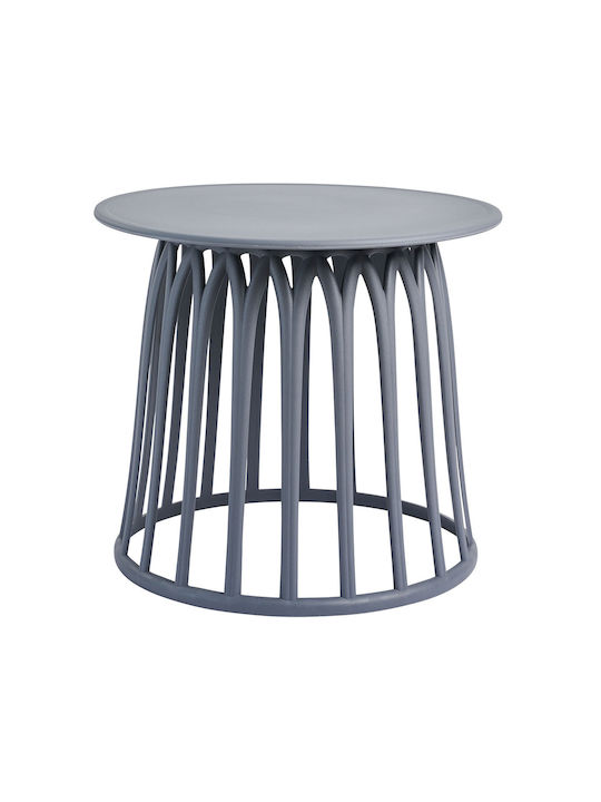 Lobby Auxiliary Outdoor Polypropylene Table Grey 50x50x51cm