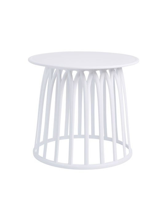 Lobby Auxiliary Outdoor Polypropylene Table White 50x50x51cm