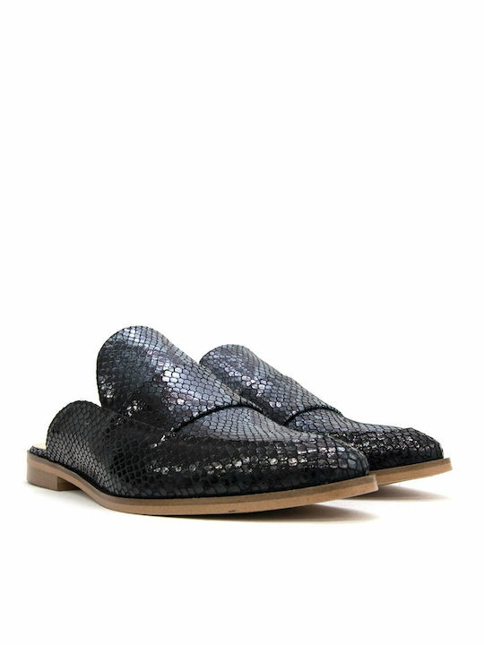 Very Me Δερμάτινα Mules Μαύρα
