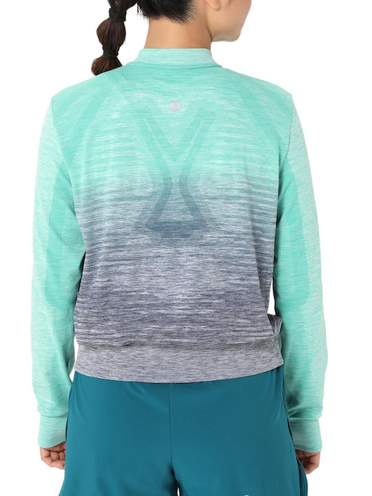 ASICS Women's Running Short Sports Jacket for Winter Turquoise