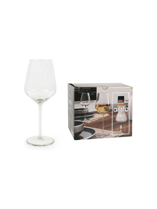 Royal Leerdam Set de Pahare pentru Vin Alb din Sticlă Fără Colțuri 380ml 6buc