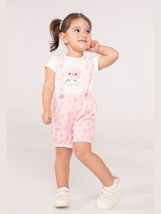 Εβίτα Kids Set with Shorts Summer 2pcs Pink