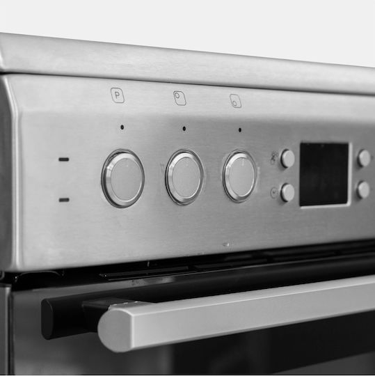 Eskimo Готварска печка 72лт с керамични котлони Ш60см. Inox