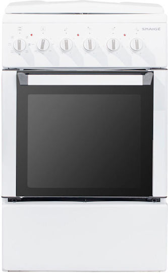 Snaige FF-5043MXZW Κουζίνα 52lt με Εμαγιέ Εστίες Π50εκ. Λευκή
