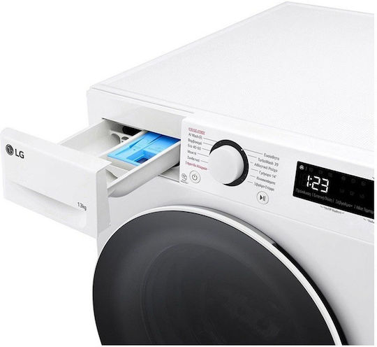 LG Πλυντήριο Ρούχων 13kg με Τεχνολογία Ατμού 1400 Στροφών TurboWash F4R5013TSWW