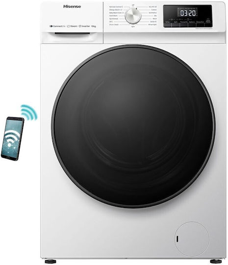 Hisense Πλυντήριο Ρούχων 10kg 1400 Στροφών WFQA1014 EVJMW