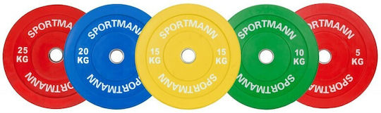 Sportmann Set of Plates Rubber 1 x 15kg Ø51mm