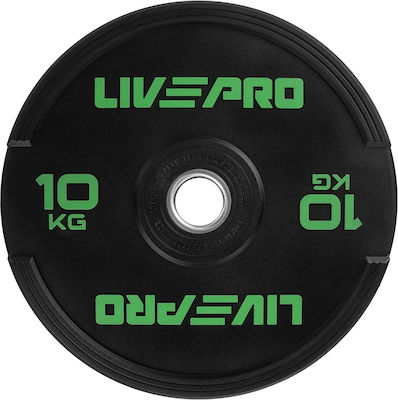 Live Pro Set of Plates Olympic Type Rubber 1 x 10kg Φ50mm