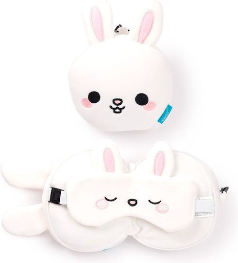 Puckator Travel Pillow Travel Set Pillow and Mask for Kids 28x16x6cm White