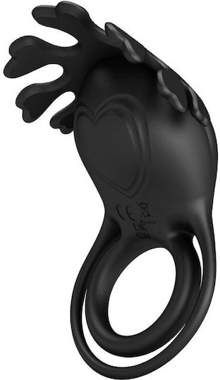 Pretty Love Vibrant Penis Ring Δονούμενο Δαχτυλίδι Πέους Σιλικόνης Μαύρο BI-210311-1