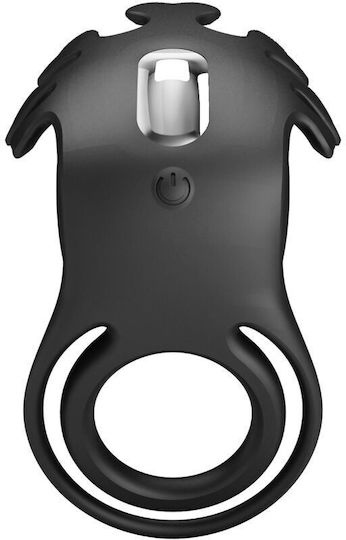 Pretty Love Vibrant Penis Ring Δονούμενο Δαχτυλίδι Πέους Σιλικόνης Μαύρο BI-210311-1